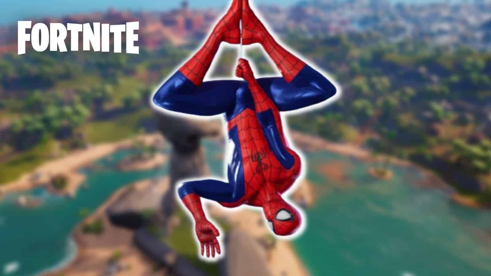 Spider-Man in Fortnite Chapter 3 map