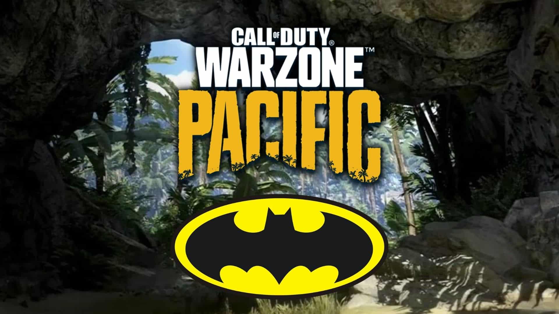 warzone caldera map with batman logo