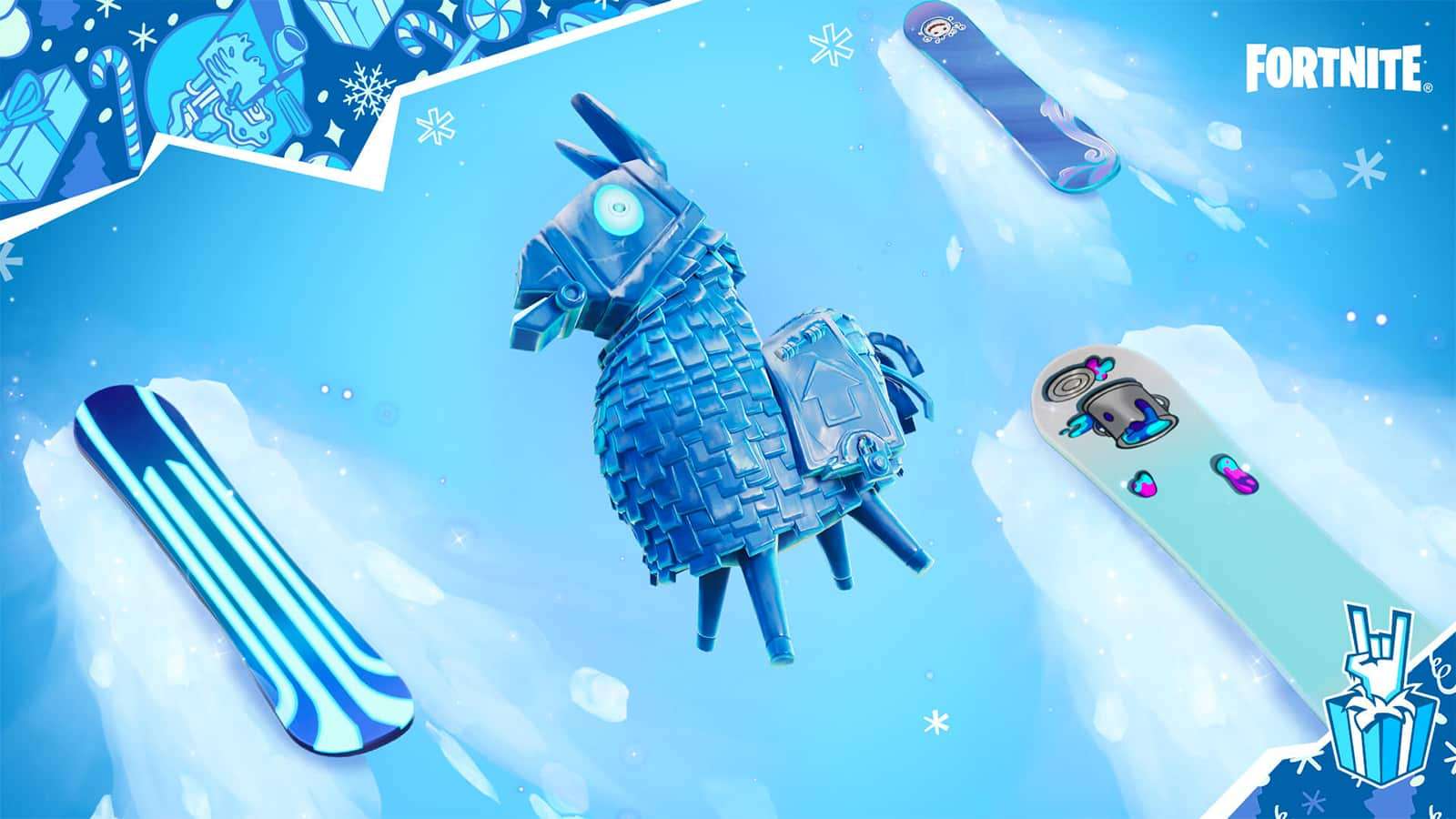 The rewards for completing the Fortnite Winterfest 2021 challenges