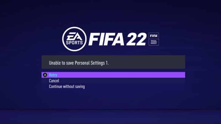 fifa 22 personal settings glitch