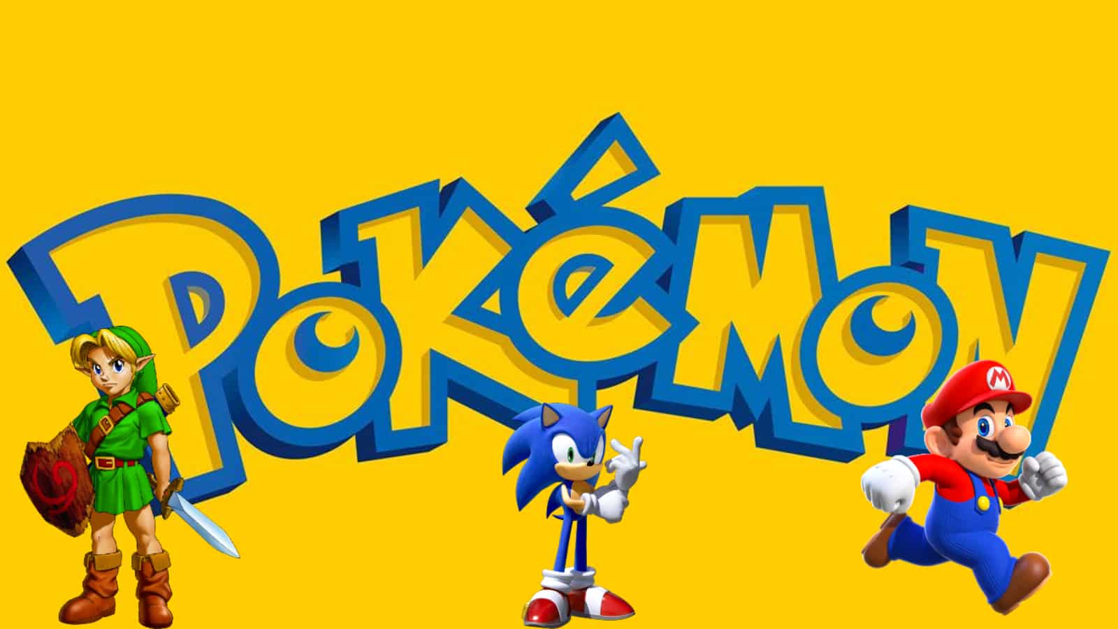 pokemon with sonic mario and link