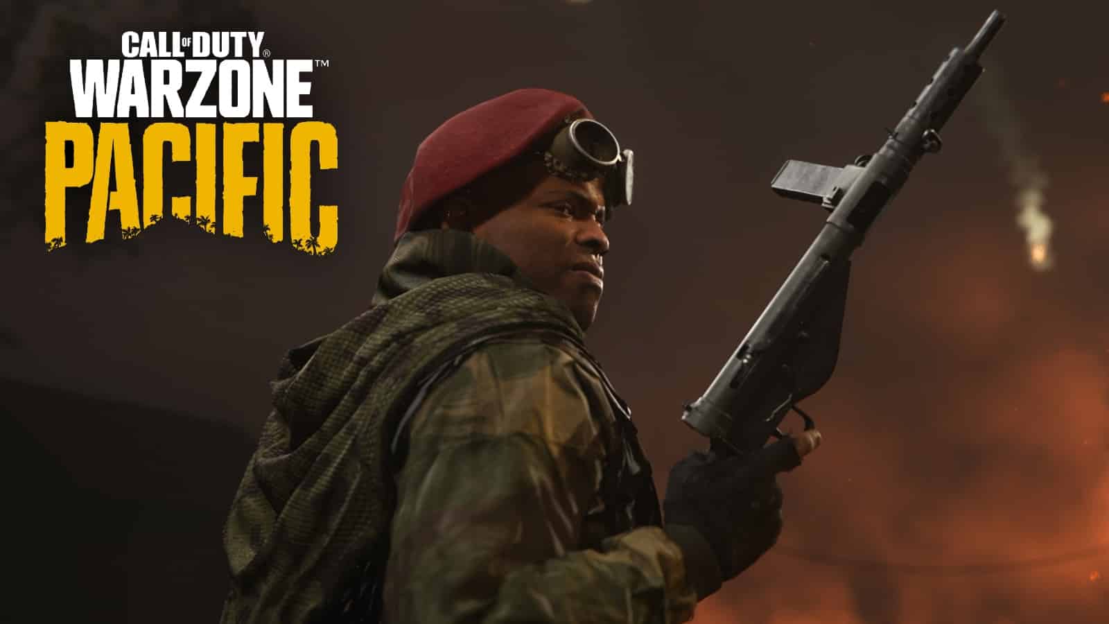 Warzone operator holding gun