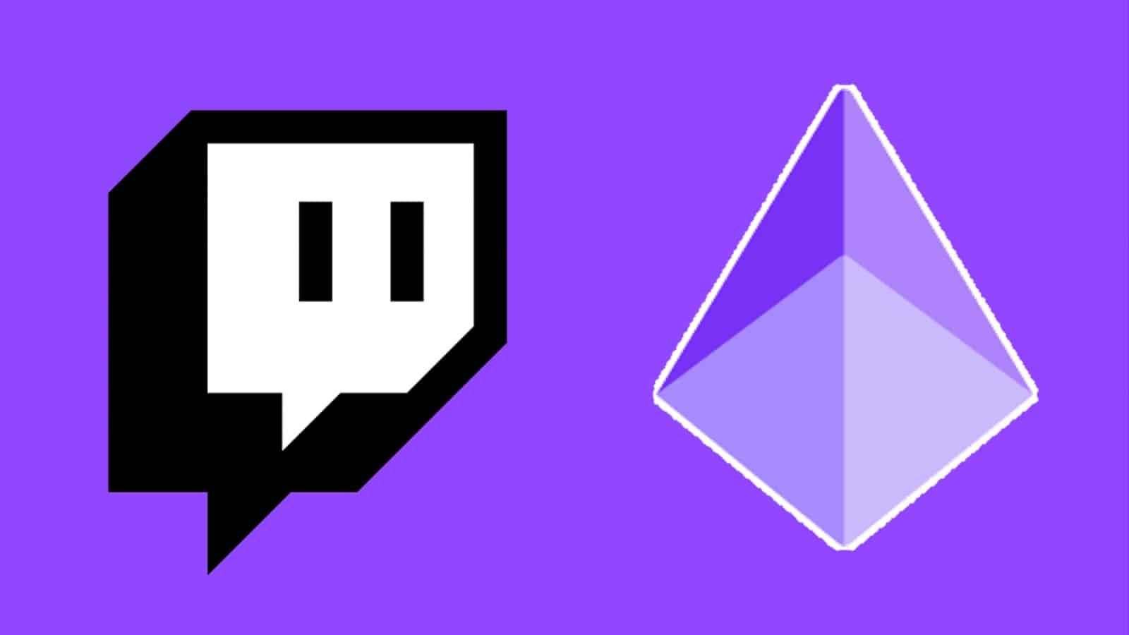 Twitch logo with Bits symbol