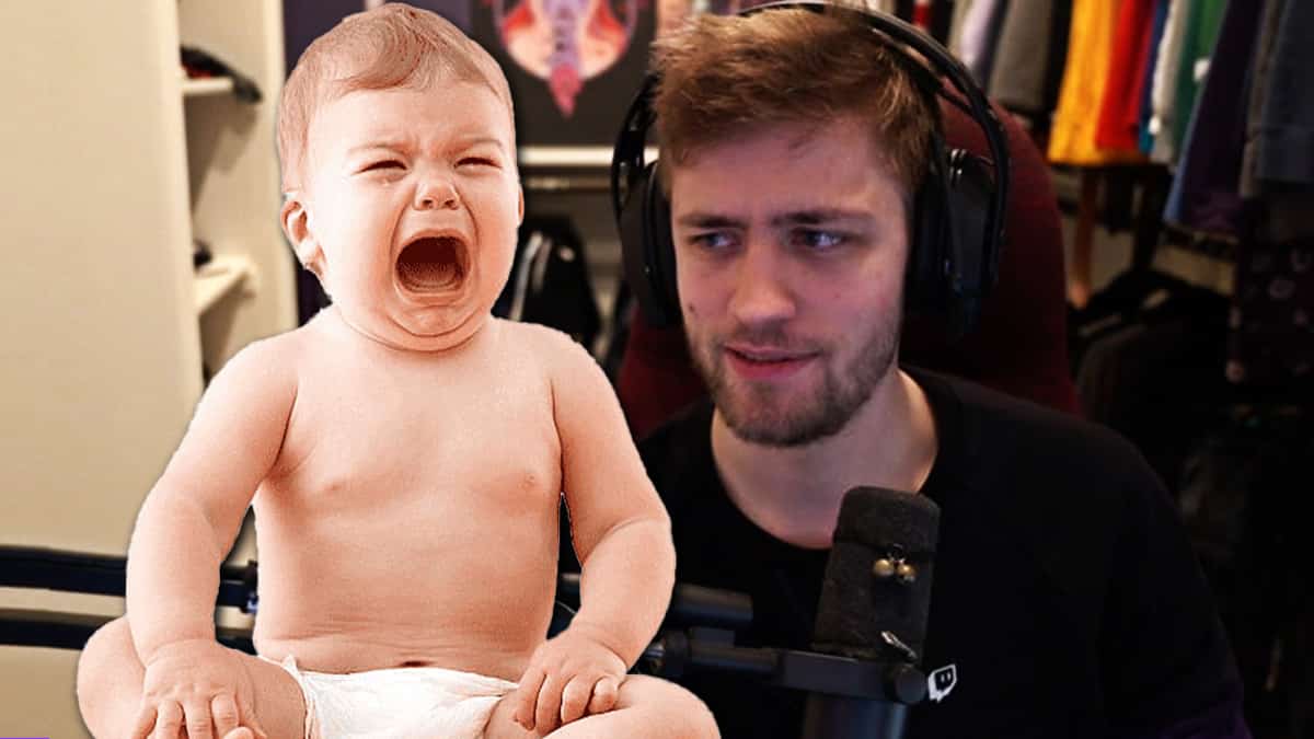 sodapoppin with baby