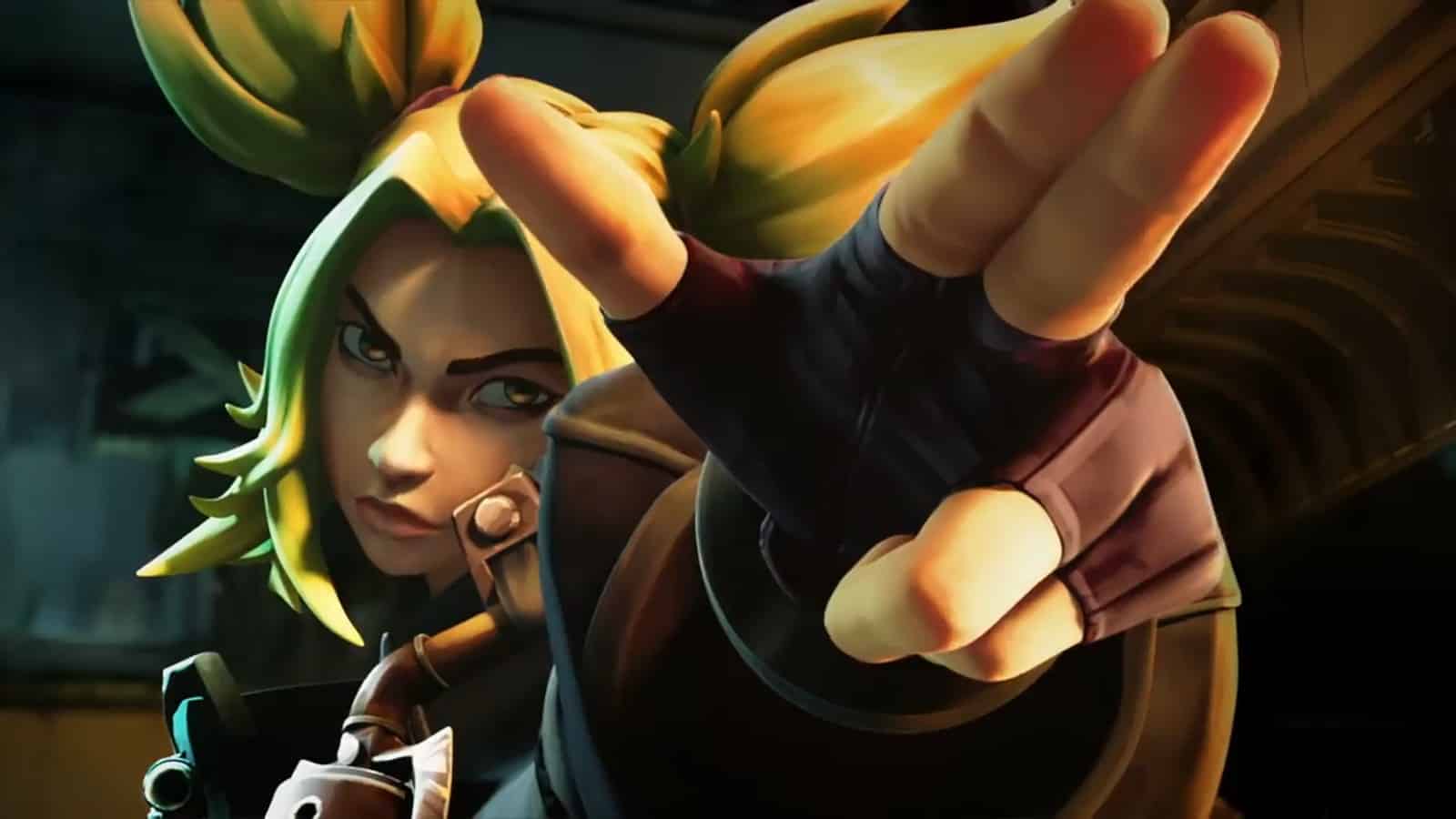Zeri holding finger guns in League of Legends