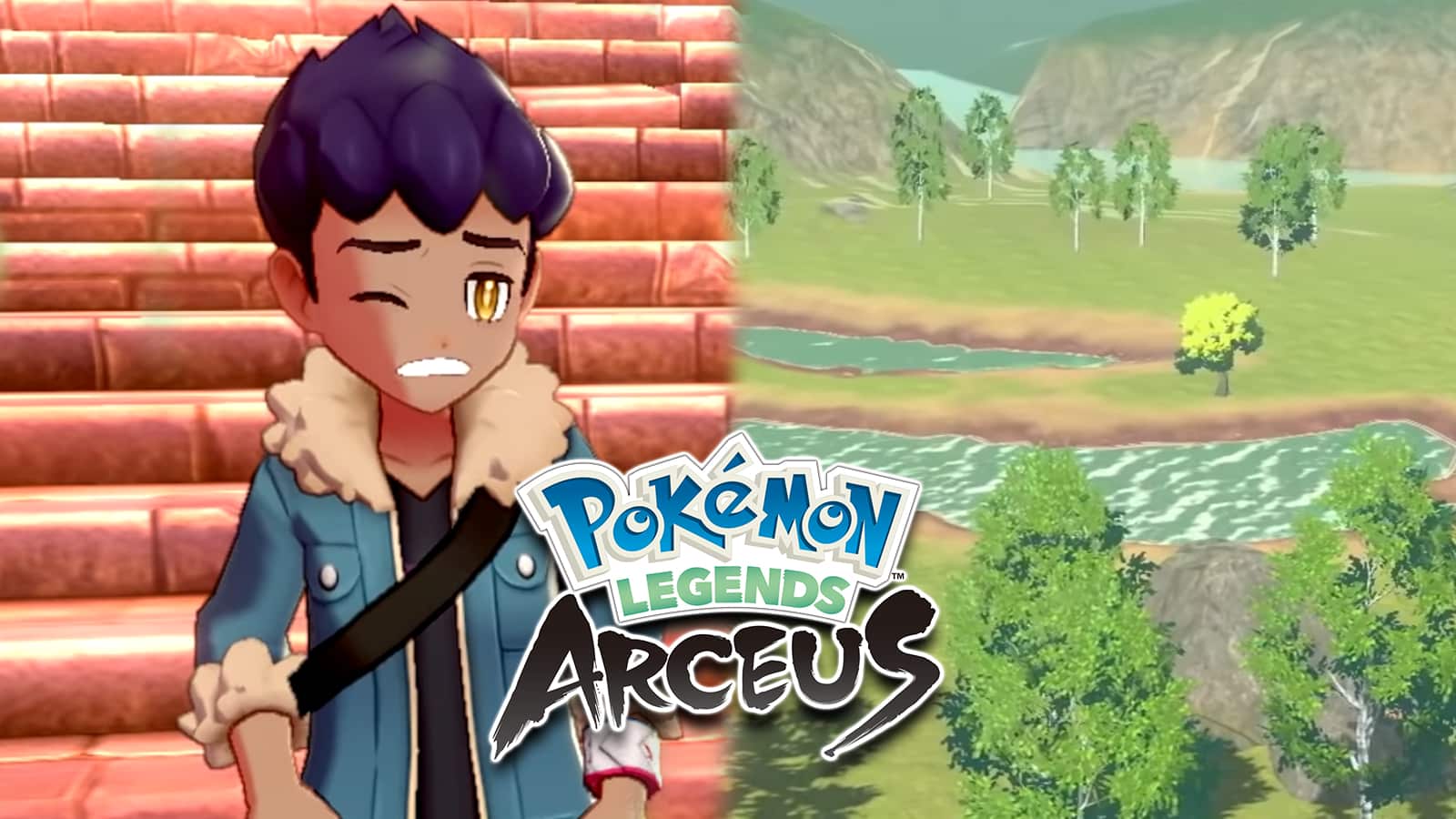 Pokemon Sword & Shield hop next to Pokemon Legends Arceus trailer map screenshot