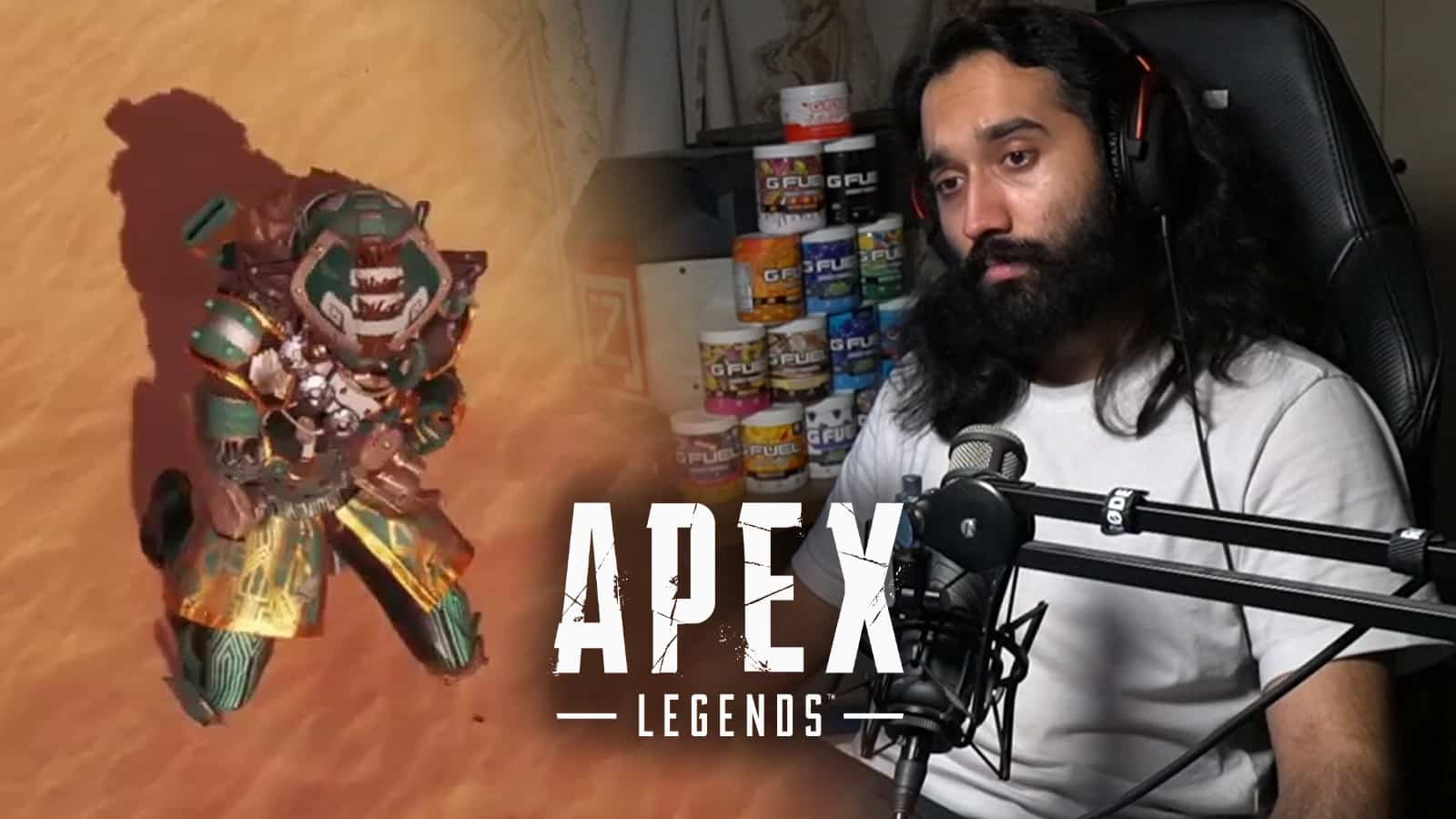 Shiv looking sad at Bloodhound using Gold Knockdown Shield self revive in Apex Legends