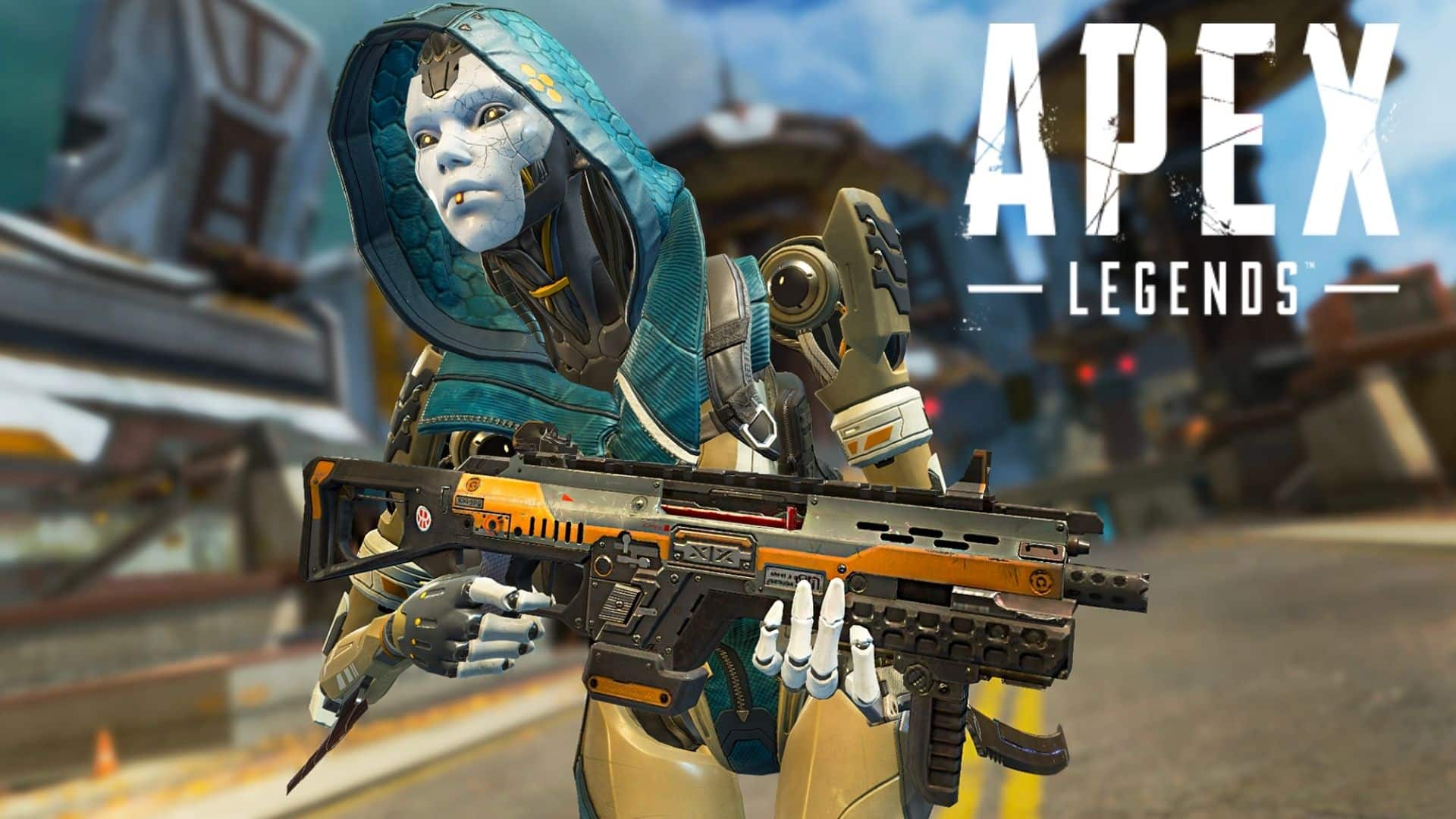 Ash in Apex Legends running with CAR SMG in hands