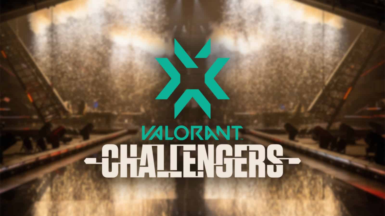 Valorant Stage 1 Challengers 2022 logo on stage background from Valorant Champions 2021