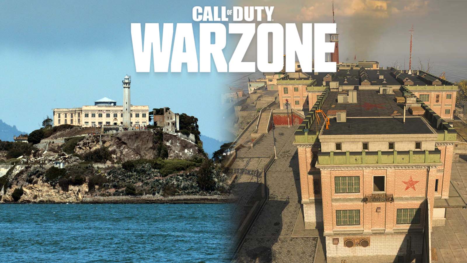 Alcatraz Island and Warzone's Rebirth Island