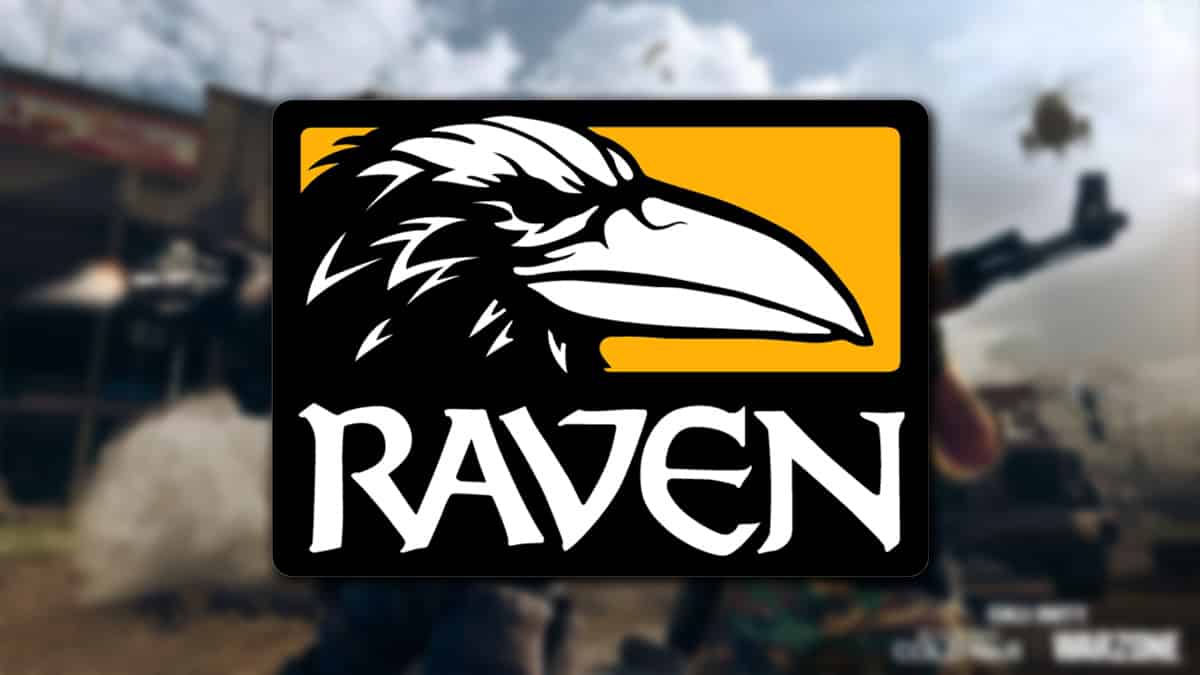 Raven Software logo over Warzone background.