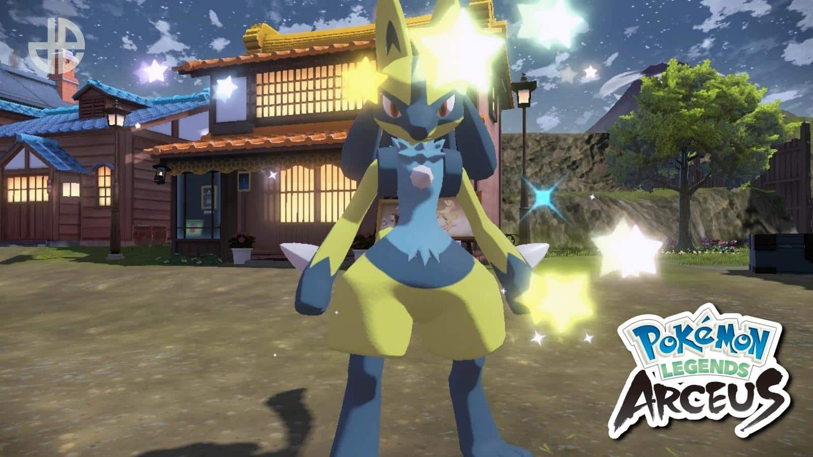 Pokemon Legends Arceus Shiny Lucario screenshot.