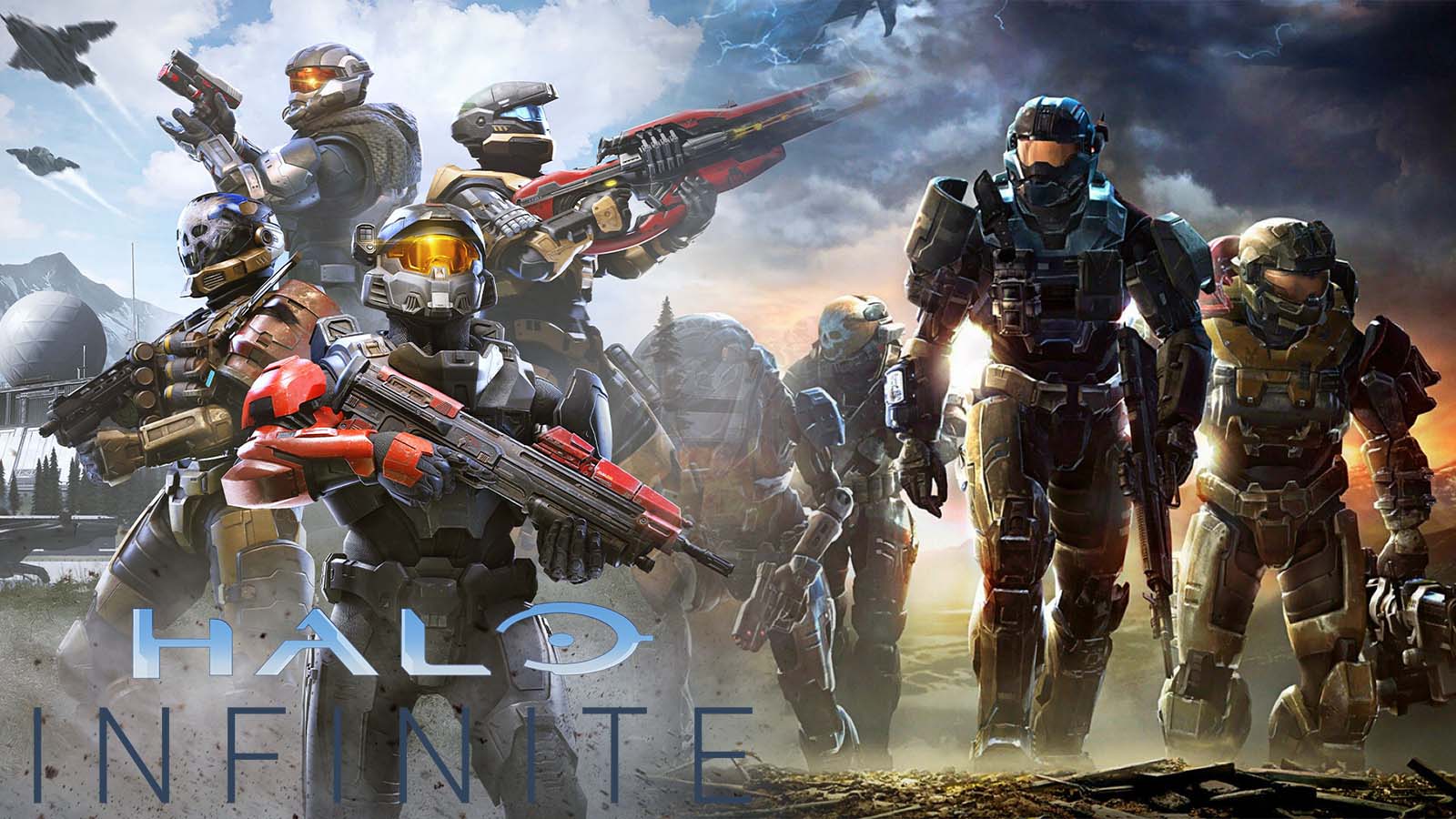 Halo Infinite and Halo Reach covers