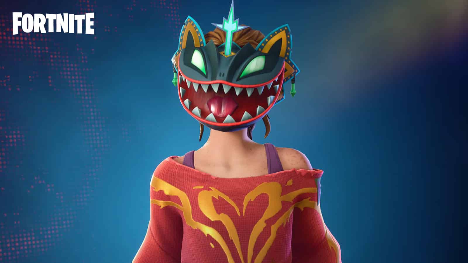 A Haven Mask in Fortnite that's been unlocked with Feathers