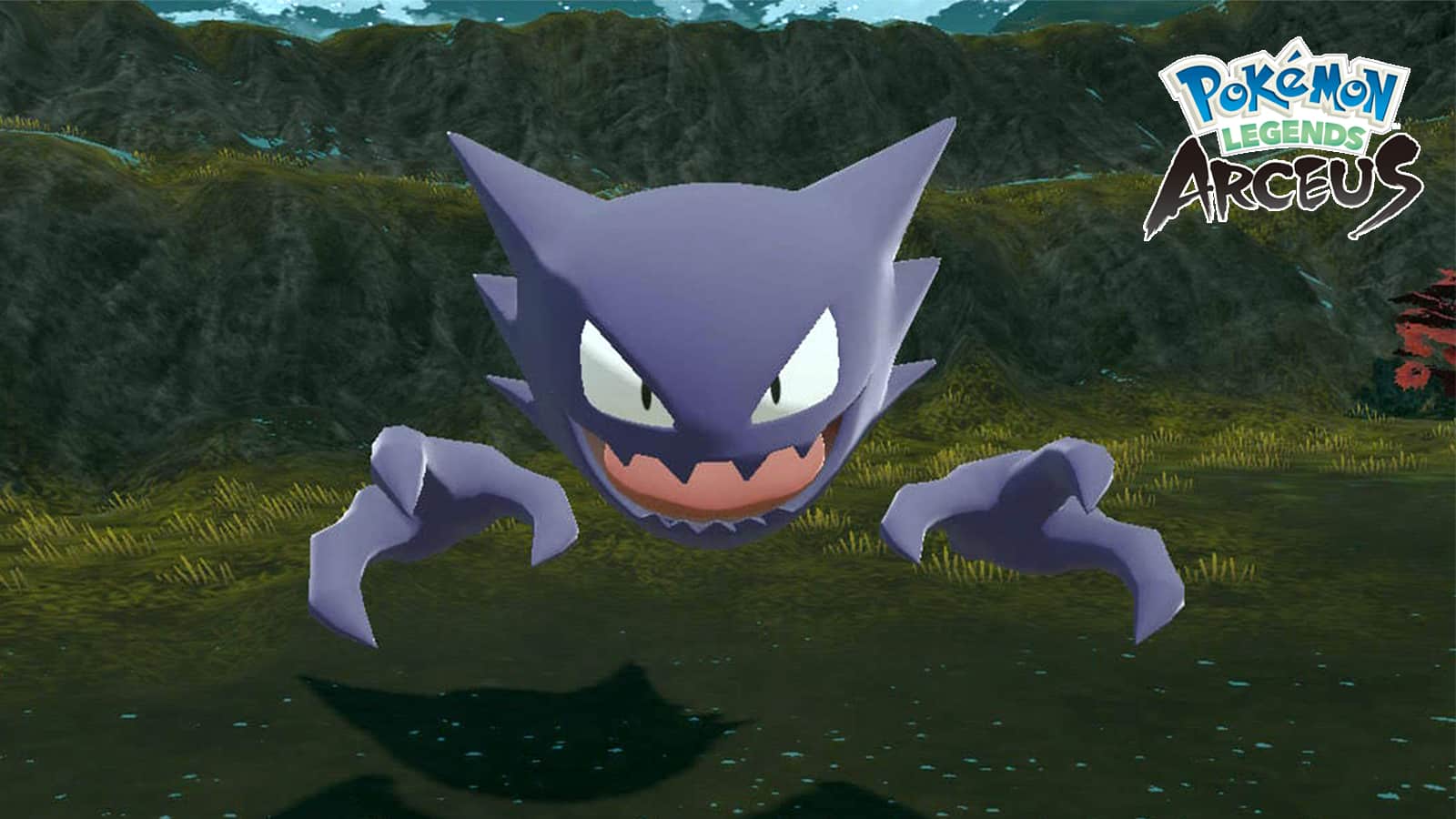 Haunter about to evolve into Gengar in Pokemon Legends Arceus