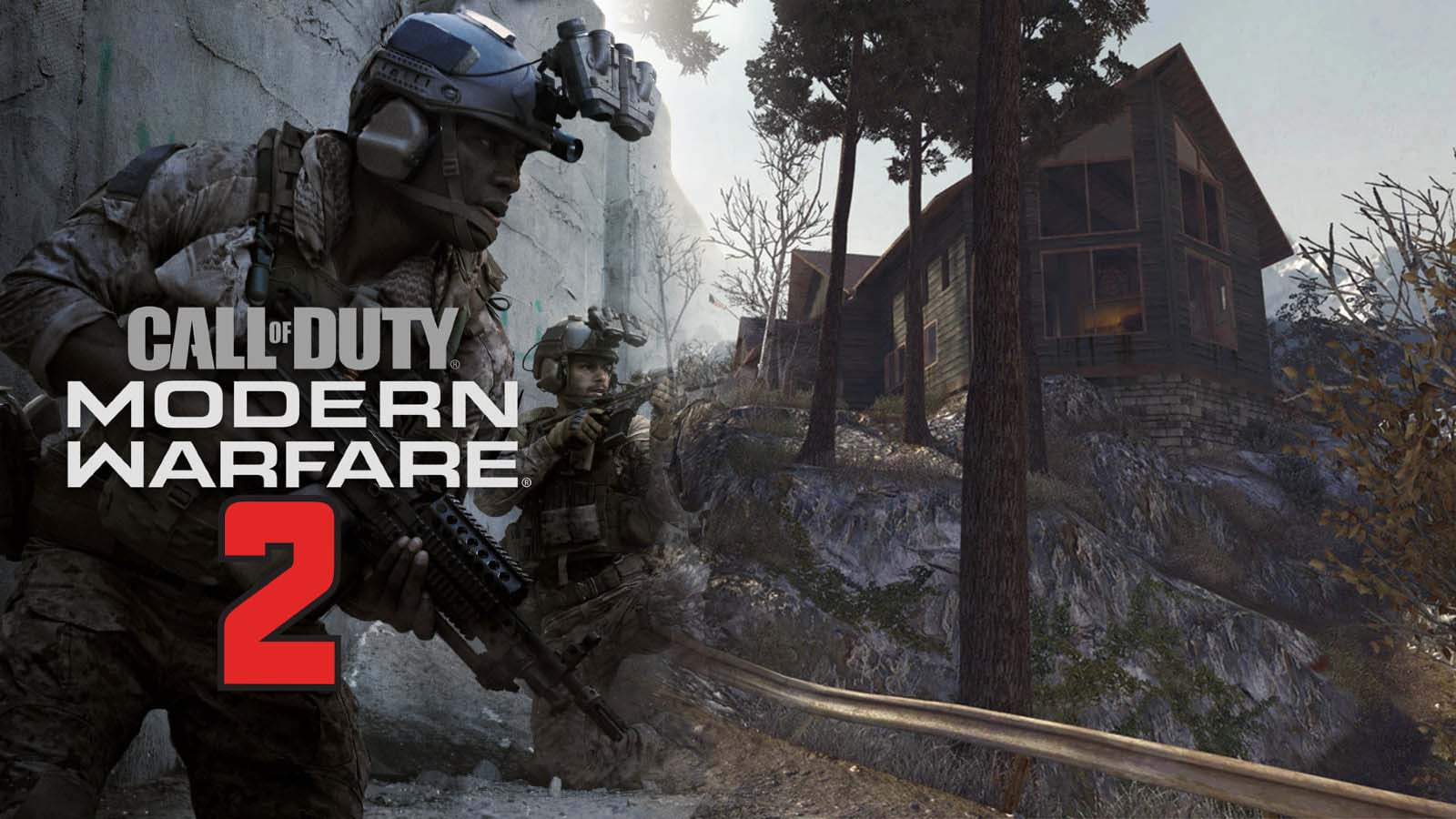 Modern Warfare 2 logo with Estate map
