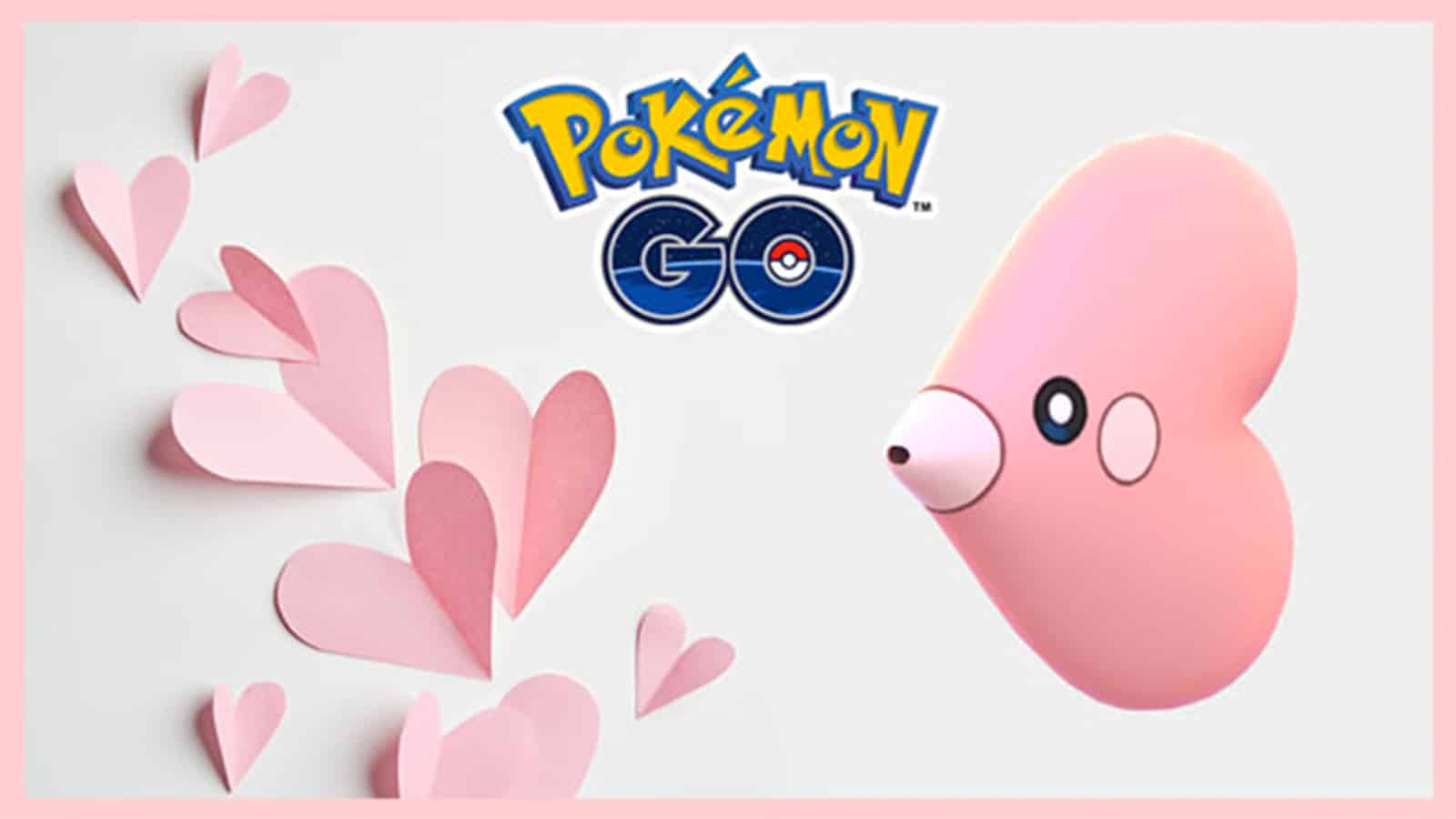 A poster for the Pokemon Go Valentine's Day Collection Challenge