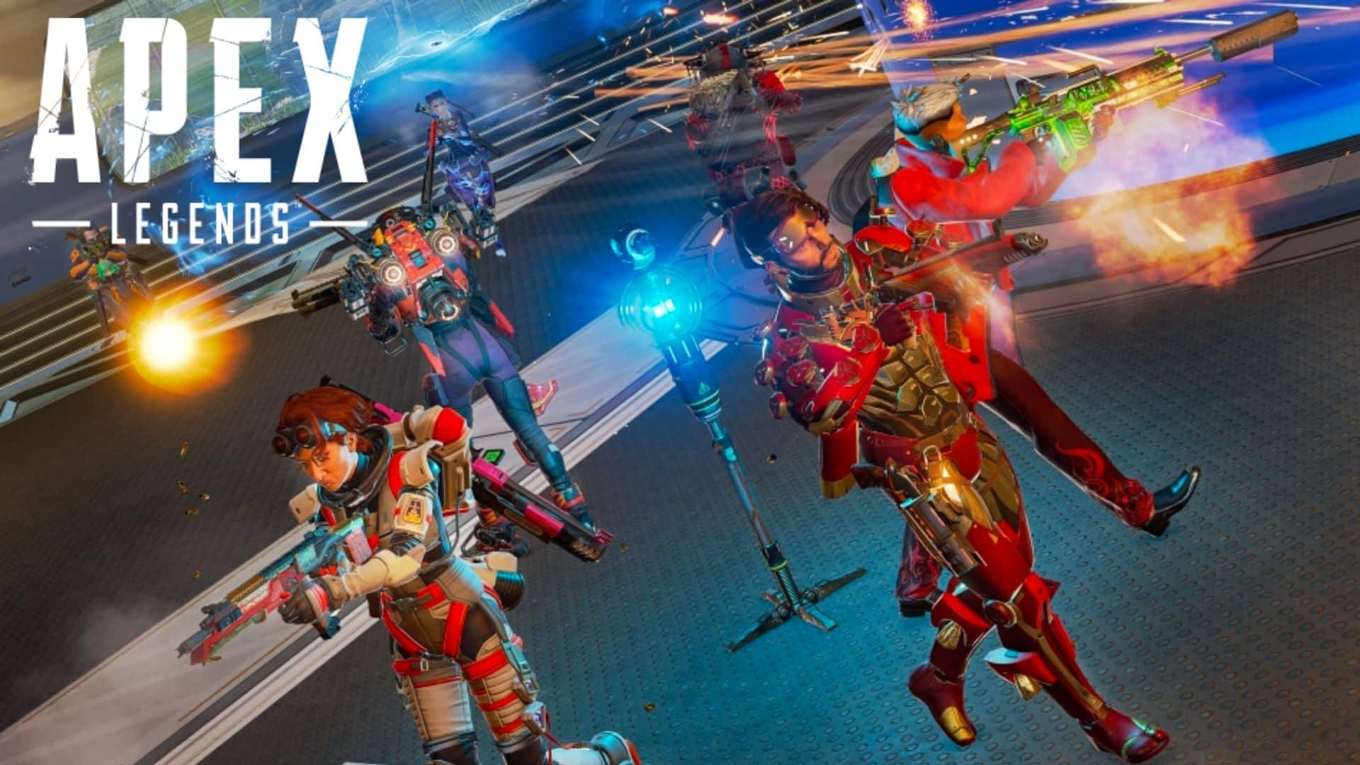 Apex Legends characters in Control point in Hammond Labs