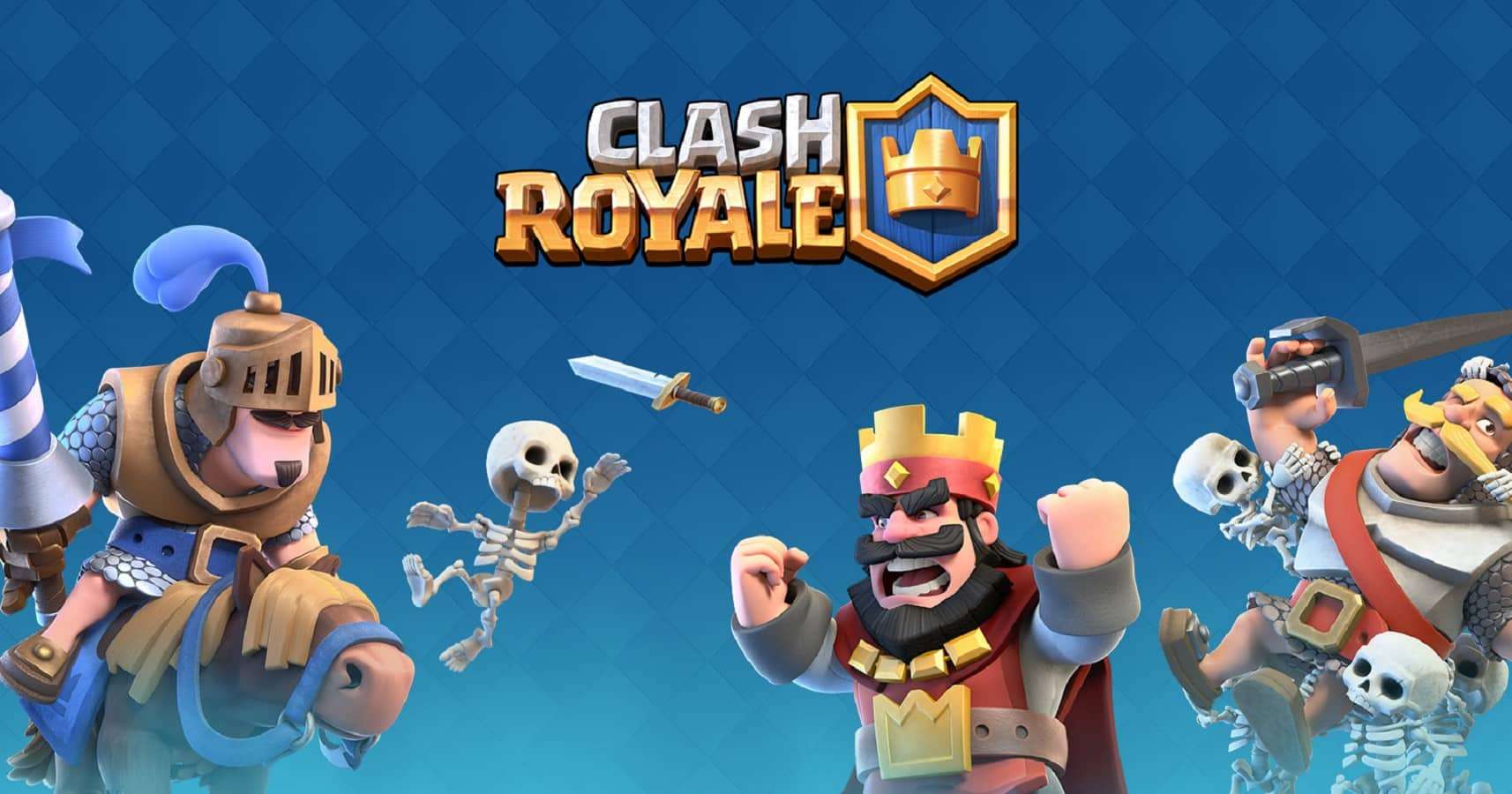 cover art for Clash Royale featuring multiple in-game characters