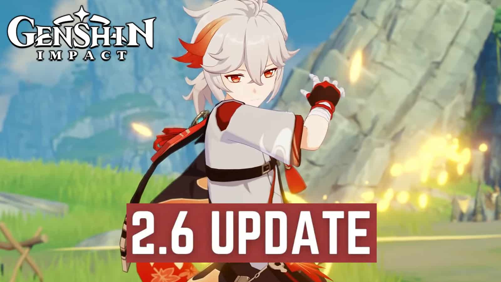 Genshin Impact Kazuha 2.6 update banner screenshot.