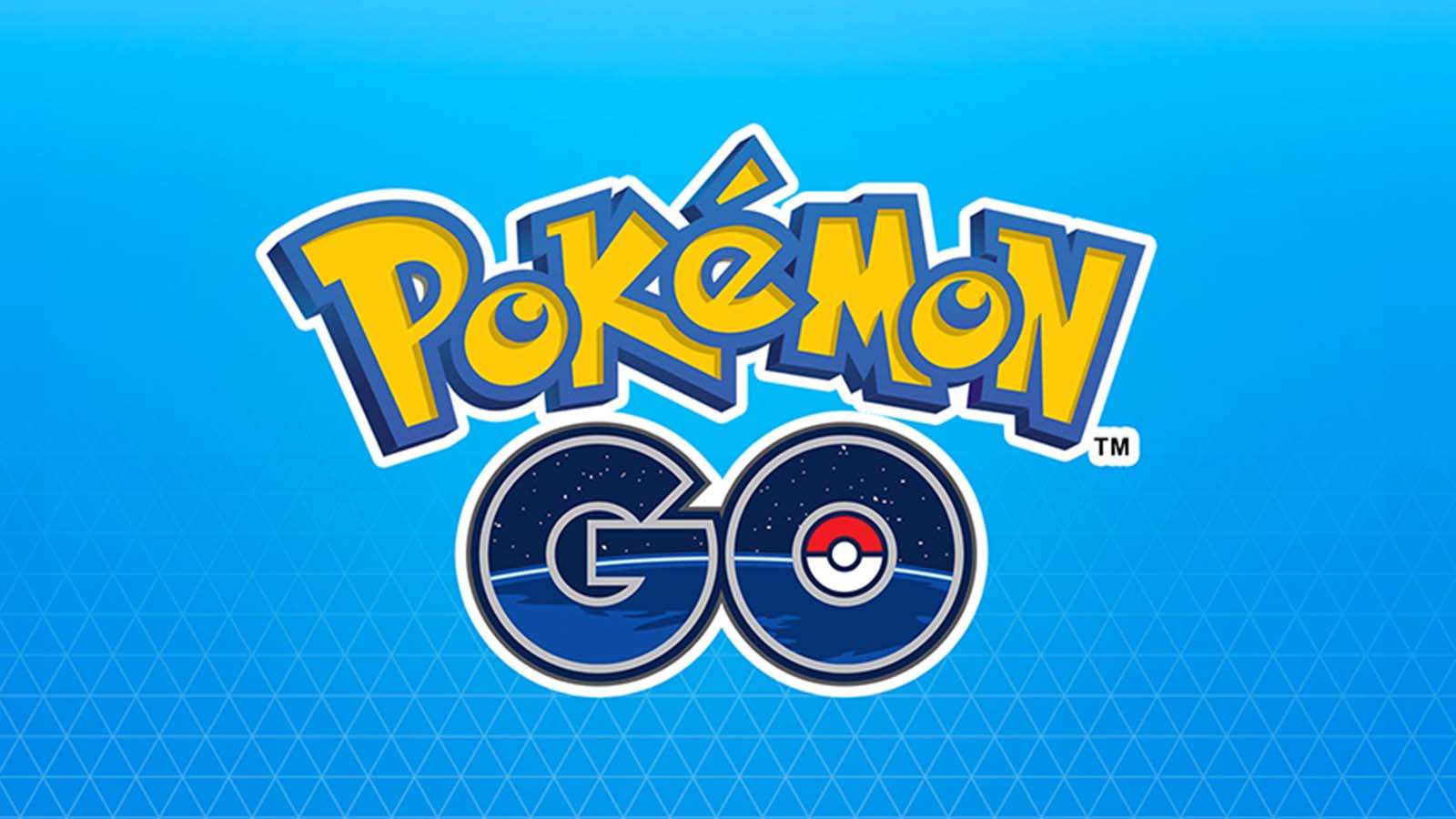 Pokemon Go logo blue background