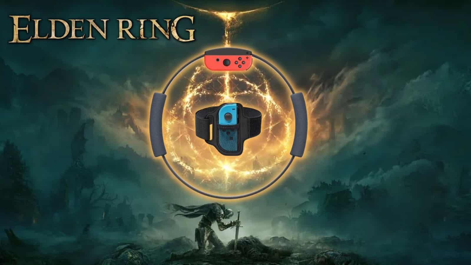 Elden Ring screenshot with Ring Fit Adventure controller