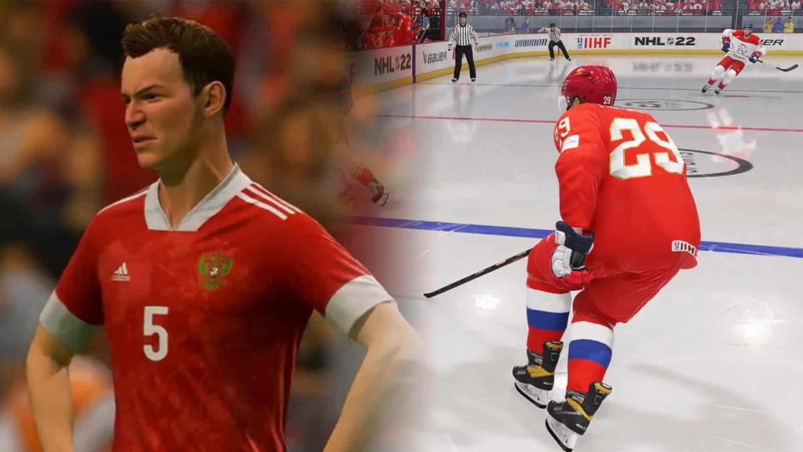 Russia players in NHL and FIFA