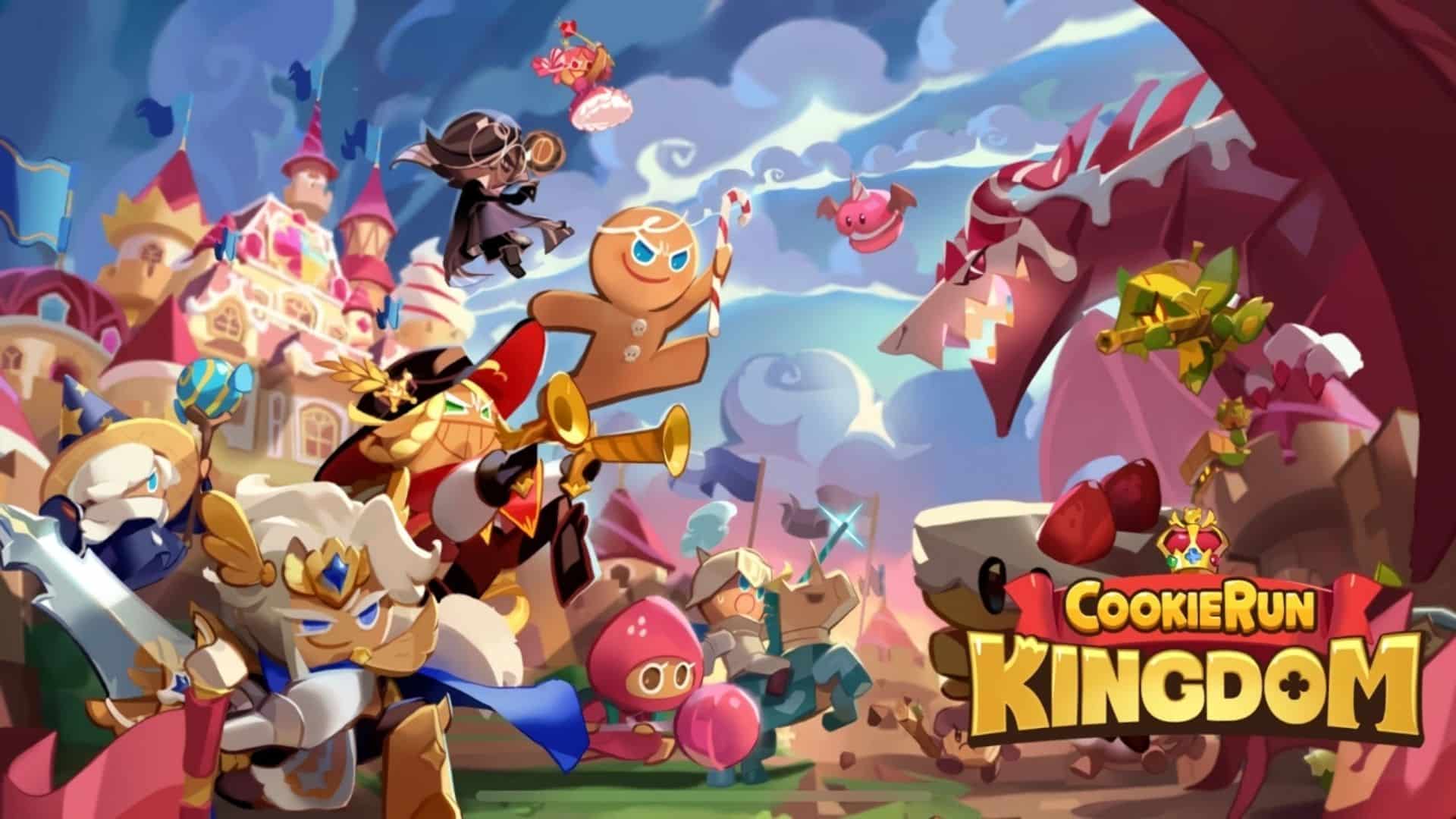An image of characters from Cookie Run: Kingdom with the logo