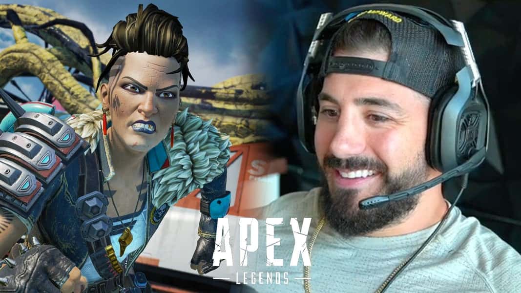 NICKMERCS next to Maggie from Apex Legends