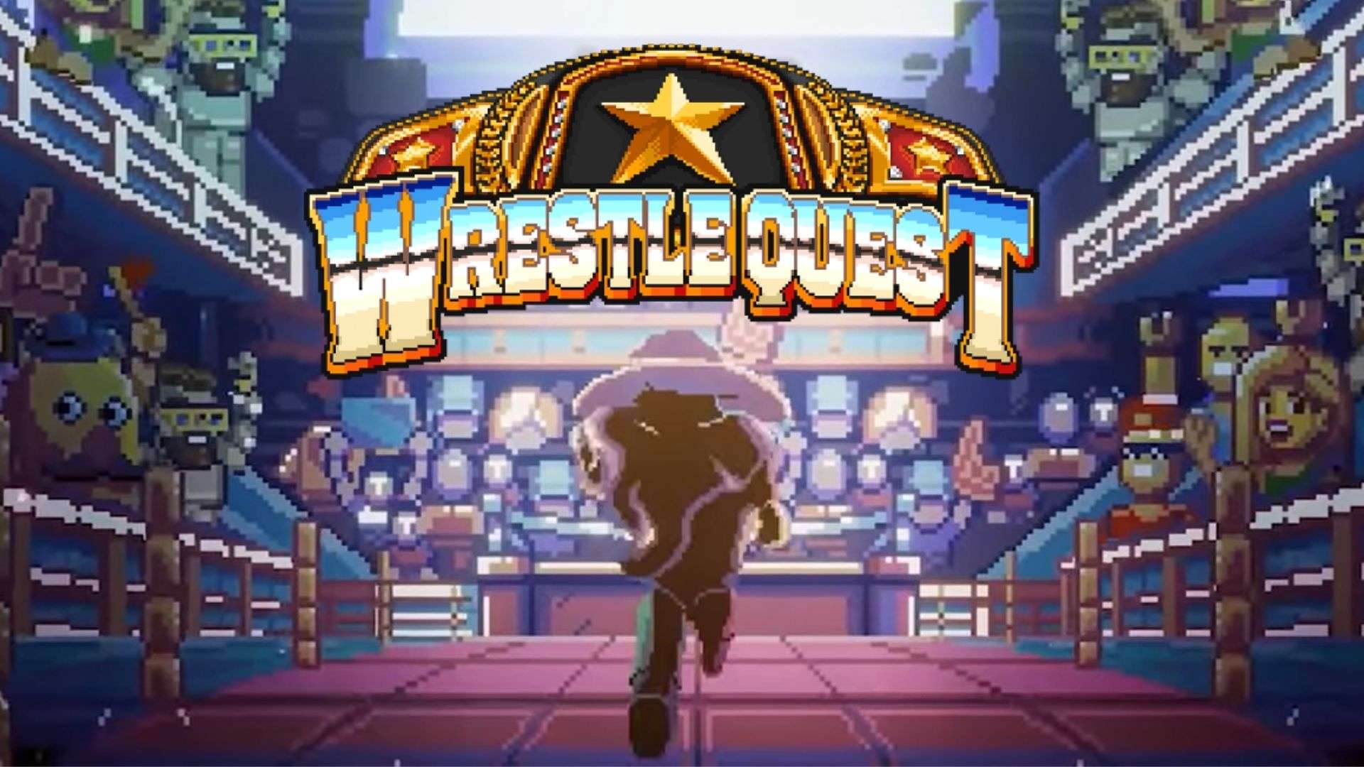 randy santos running to the ring in wrestlequest