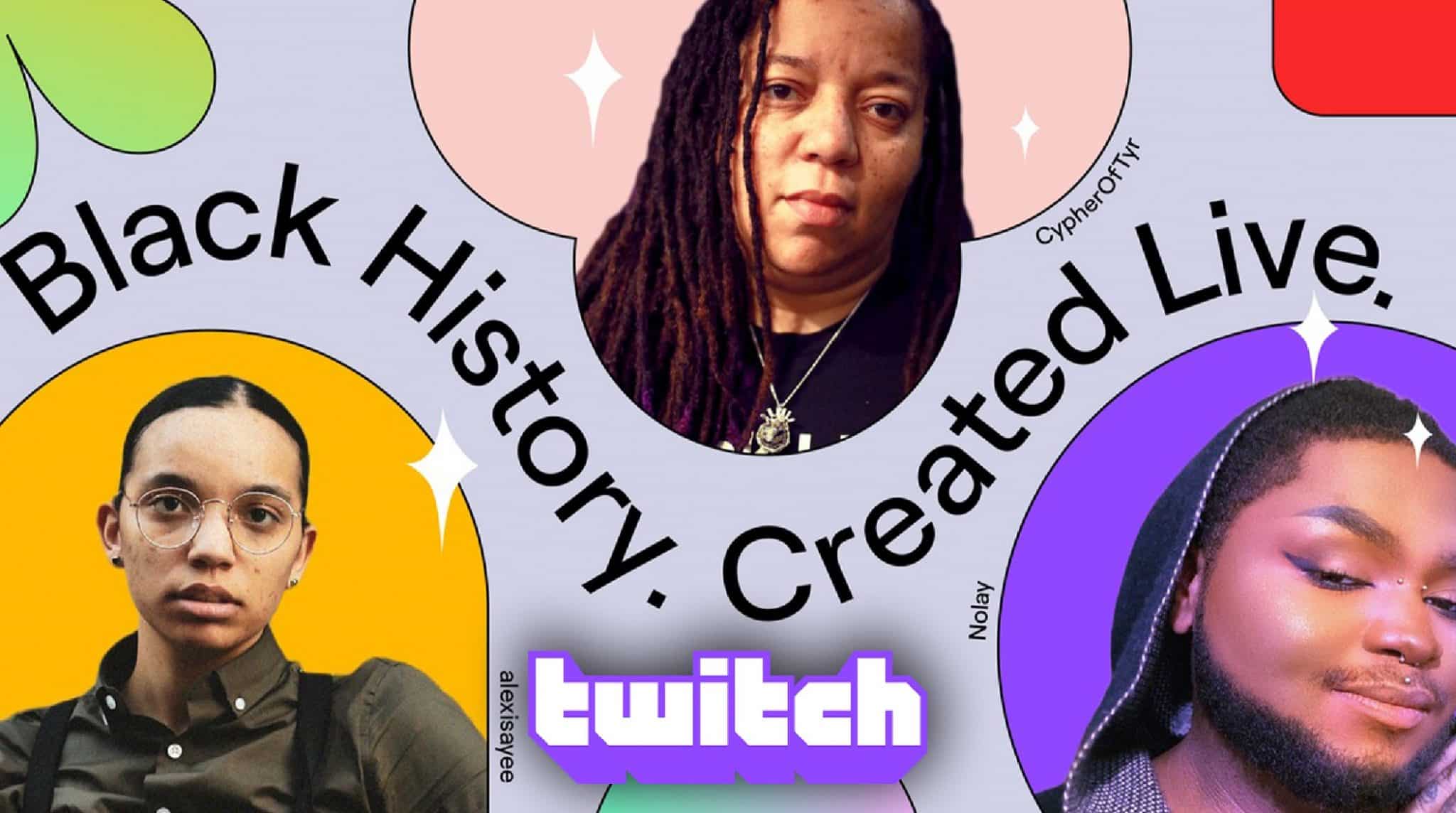 Twitch Black History Month graphic