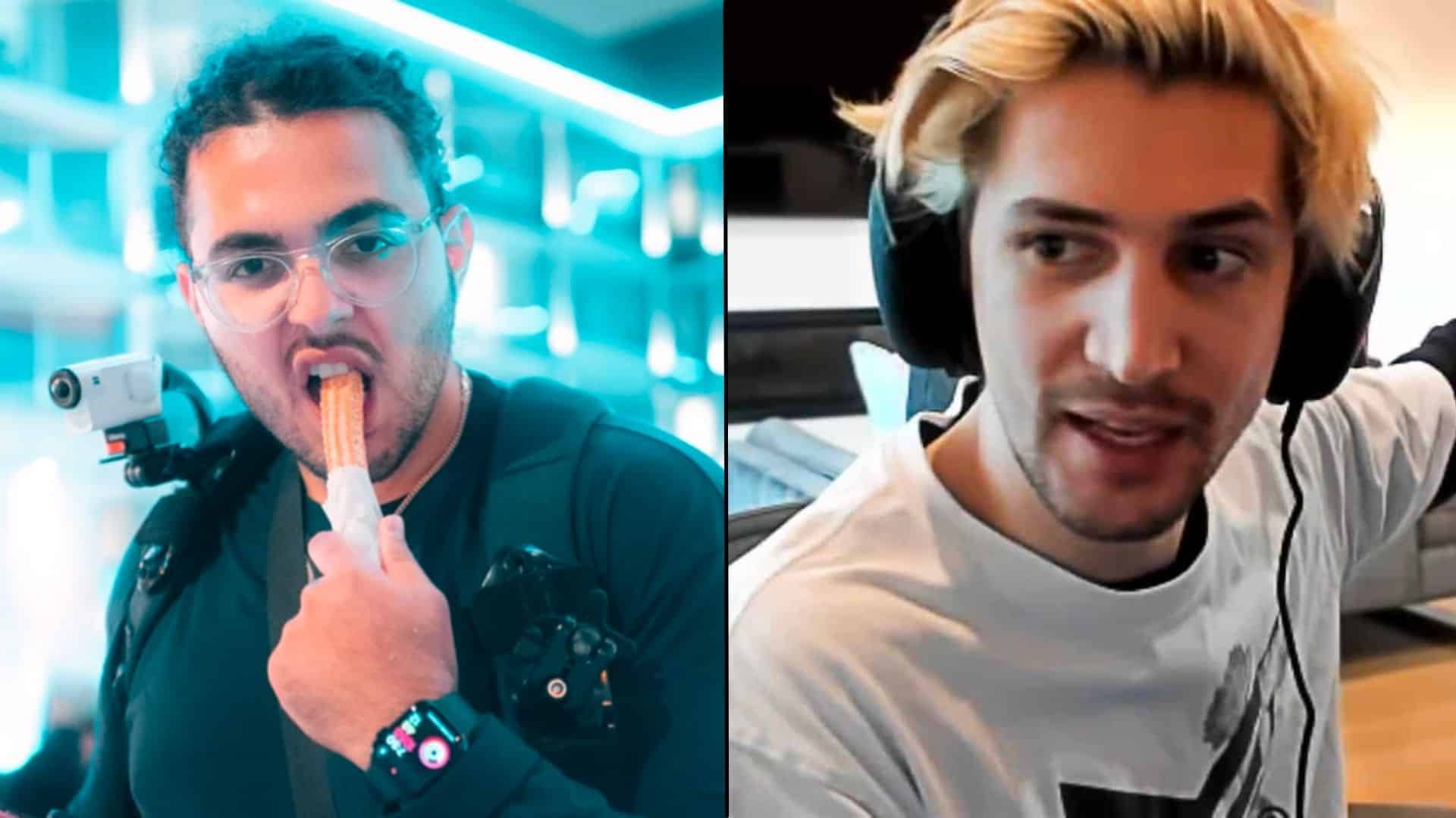 Twitch streamers Arab and xQc side-by-side
