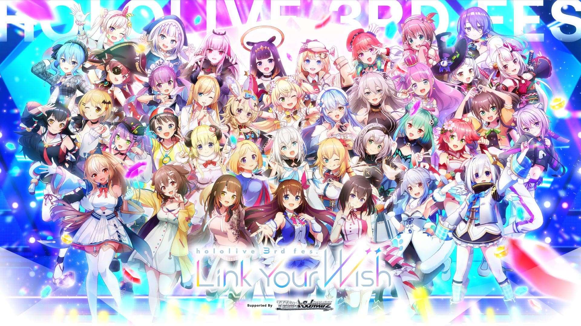 Hololive Holofes 2022 promo art for Link Your Wish concert
