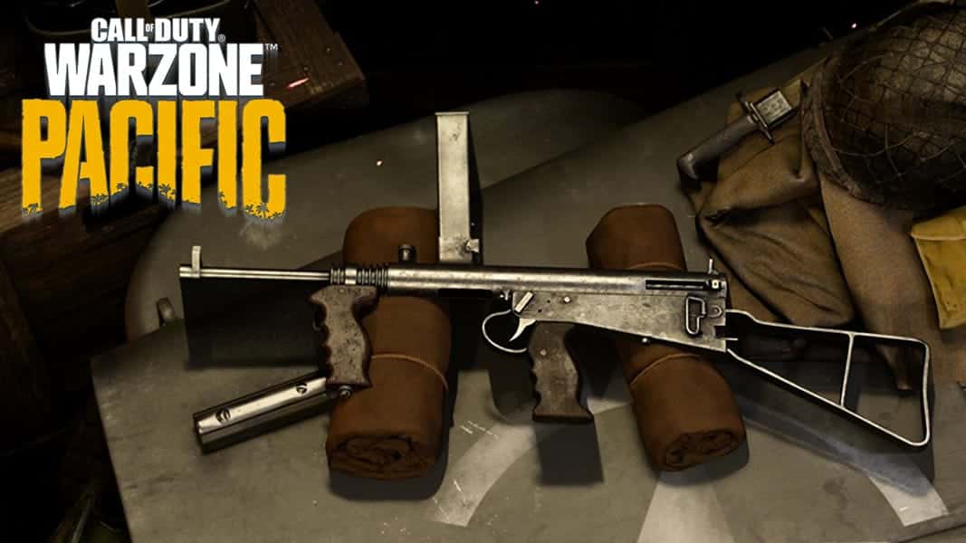 Owen Gun in Gunsmith with Warzone Pacific logo
