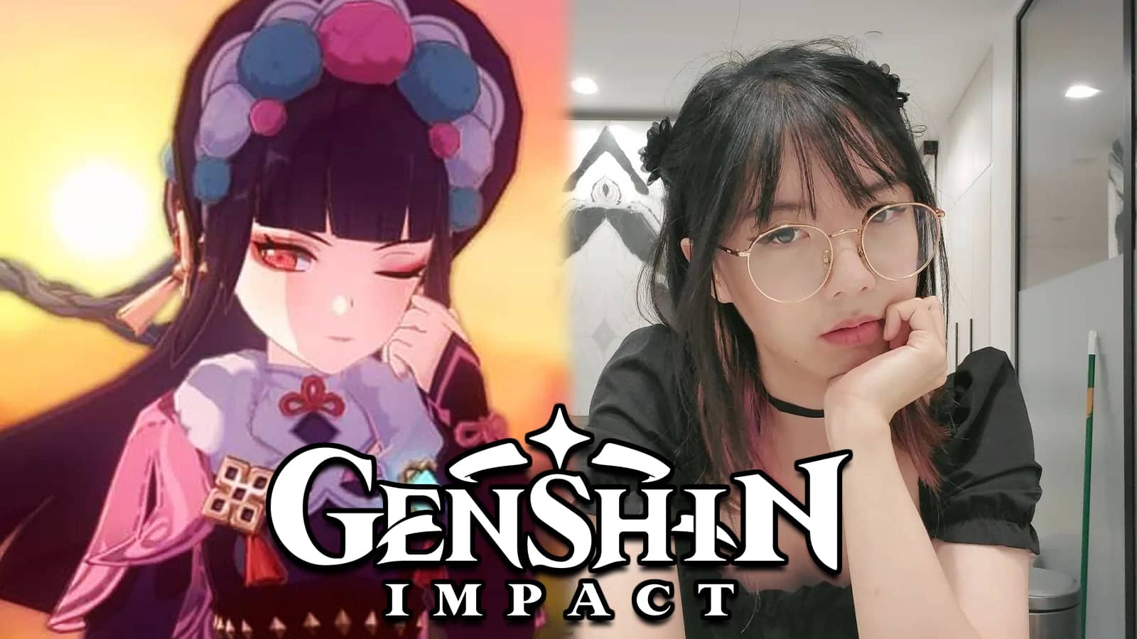 Genshin Impact hero Yun Jin next to Twitch streamer LilyPichu