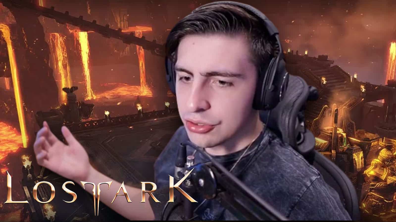 Shroud on top of Lost Ark road of lement dungeon background