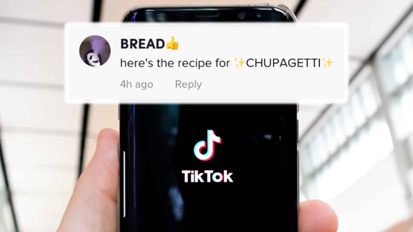TikTok logo on phone with screenshot