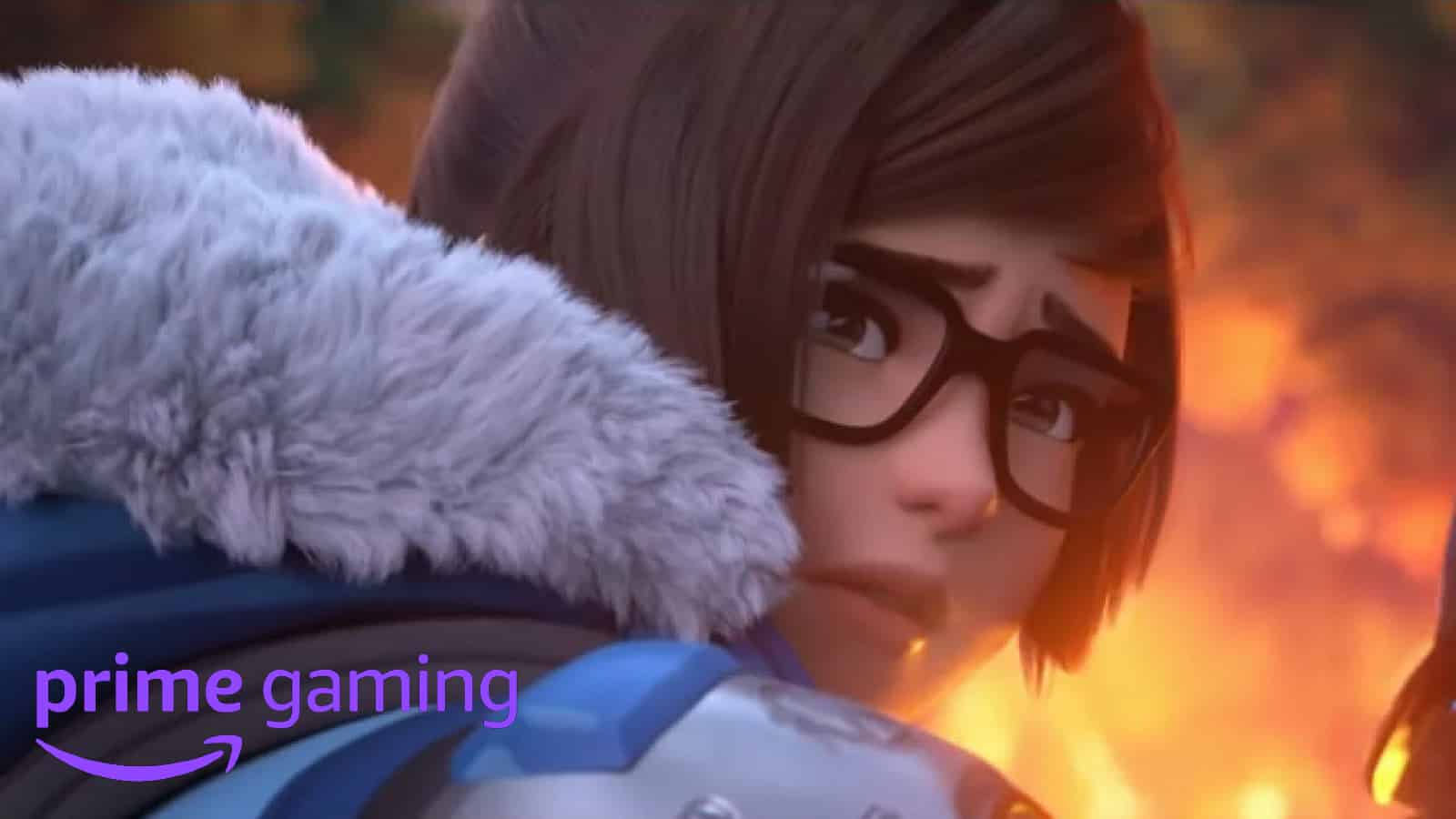 overwatch 2 mei looks over shoulder with fire in background