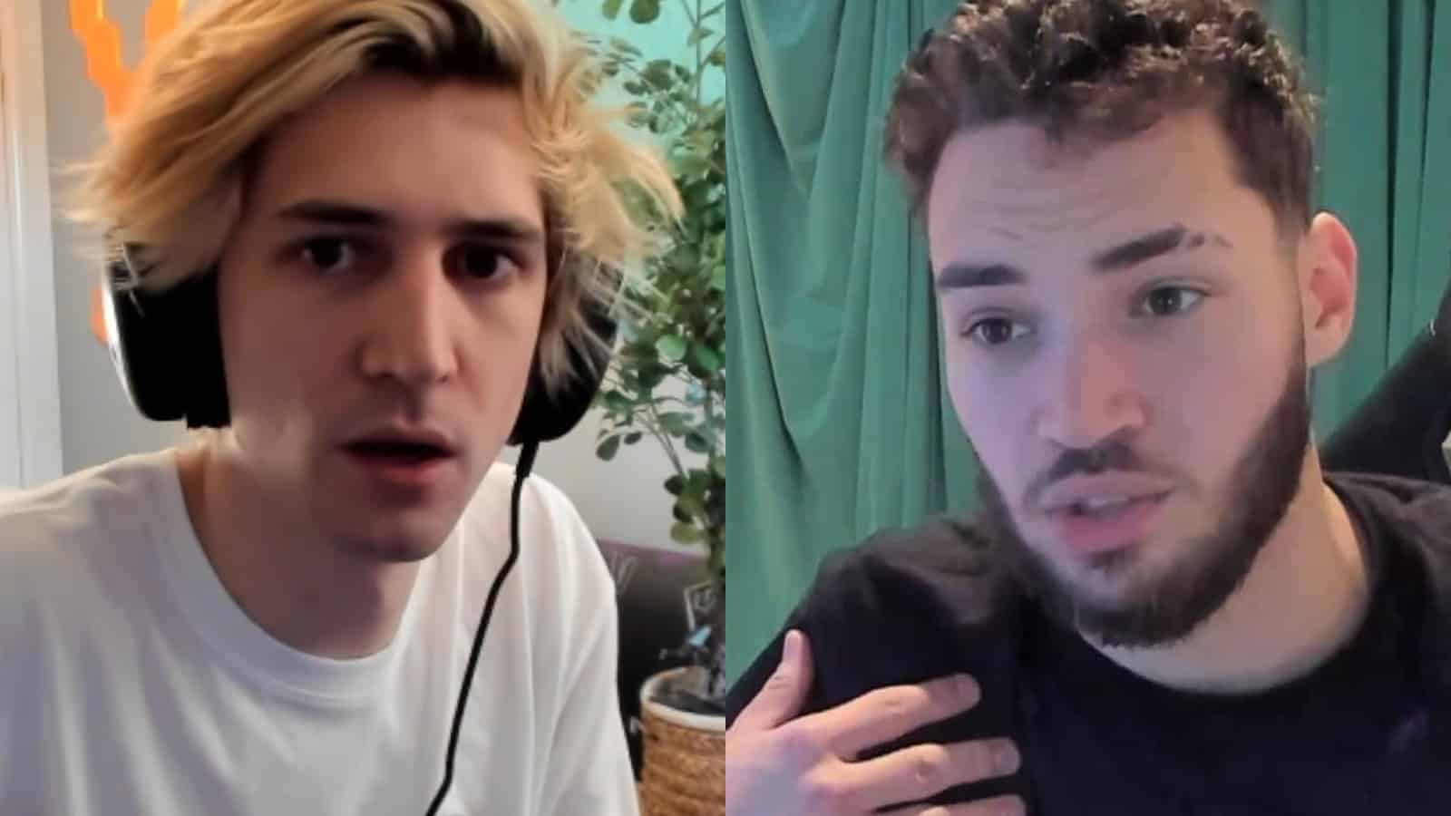 xqc and adin ross side by side