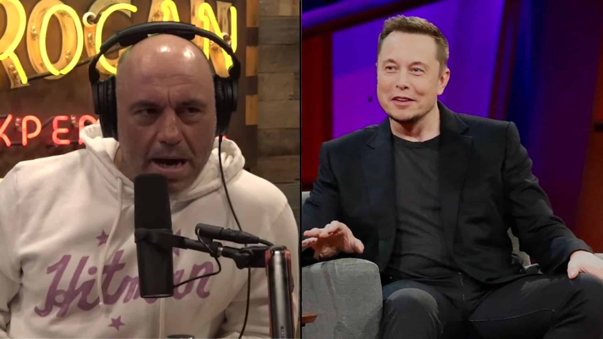 Joe Rogan alongside Elon Musk talking