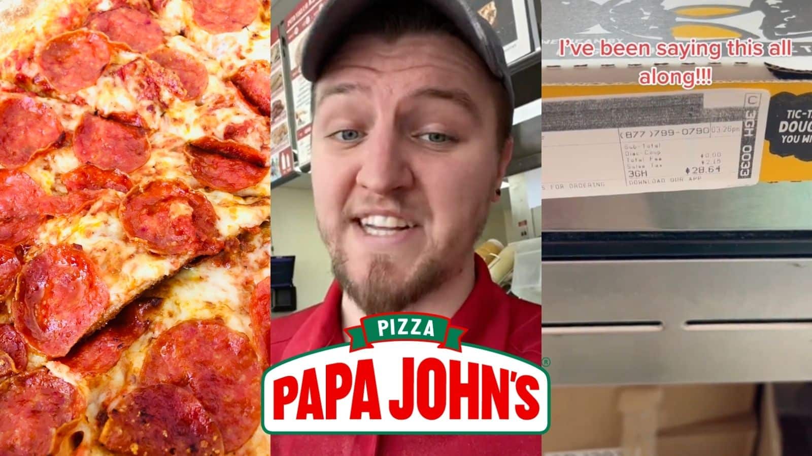 papa johns pizza and employee