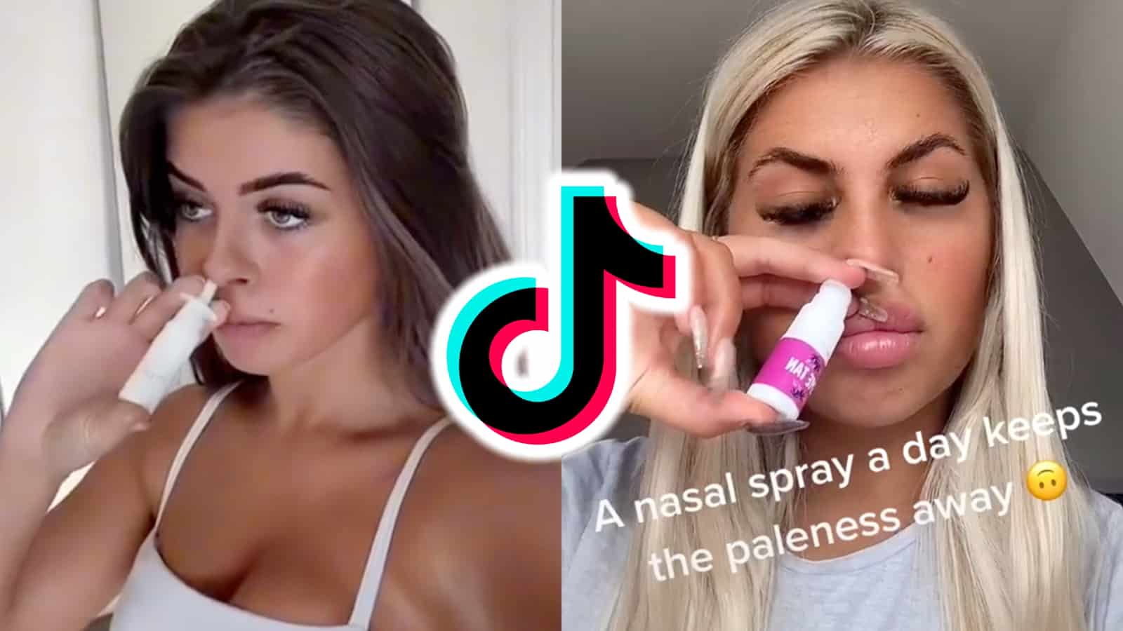 TikTokers use nasal spray tan
