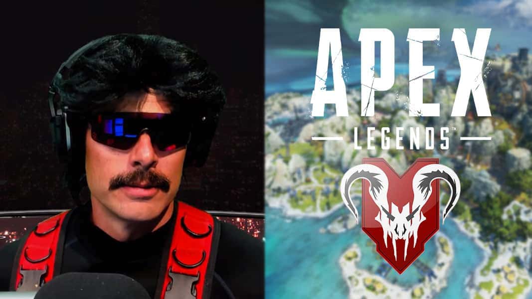 Apex Legends Storm Point and Predator logo next to Dr Disrespect streaming