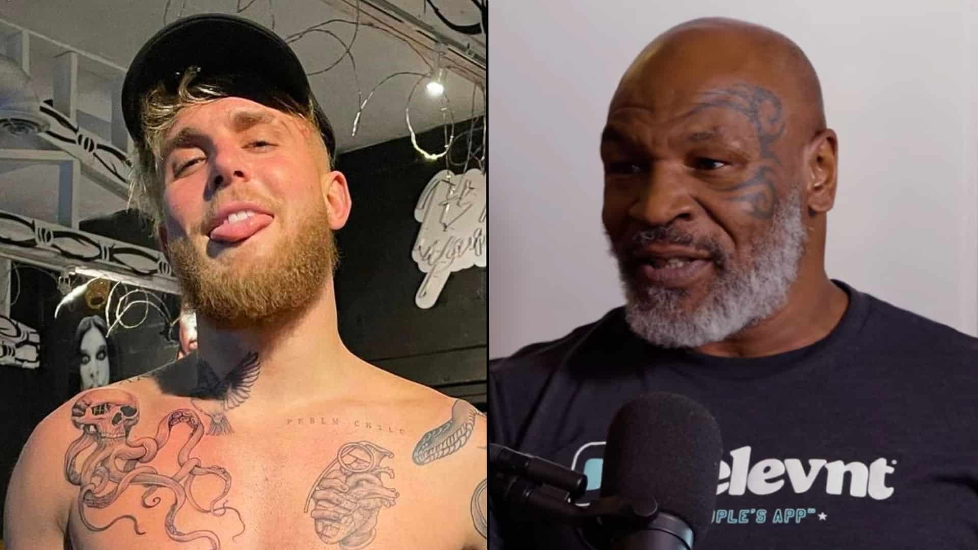 Jake Paul and Mike Tyson side-by-side