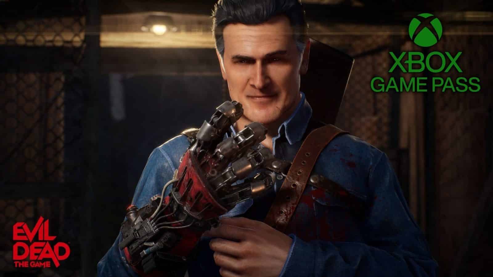 ash williams looking at camera in evil dead the game
