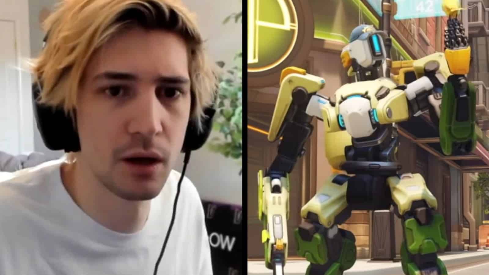 xQc and Overwatch 2 Bastion