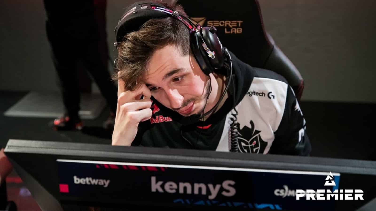 kennyS scratches head during match at BLAST event