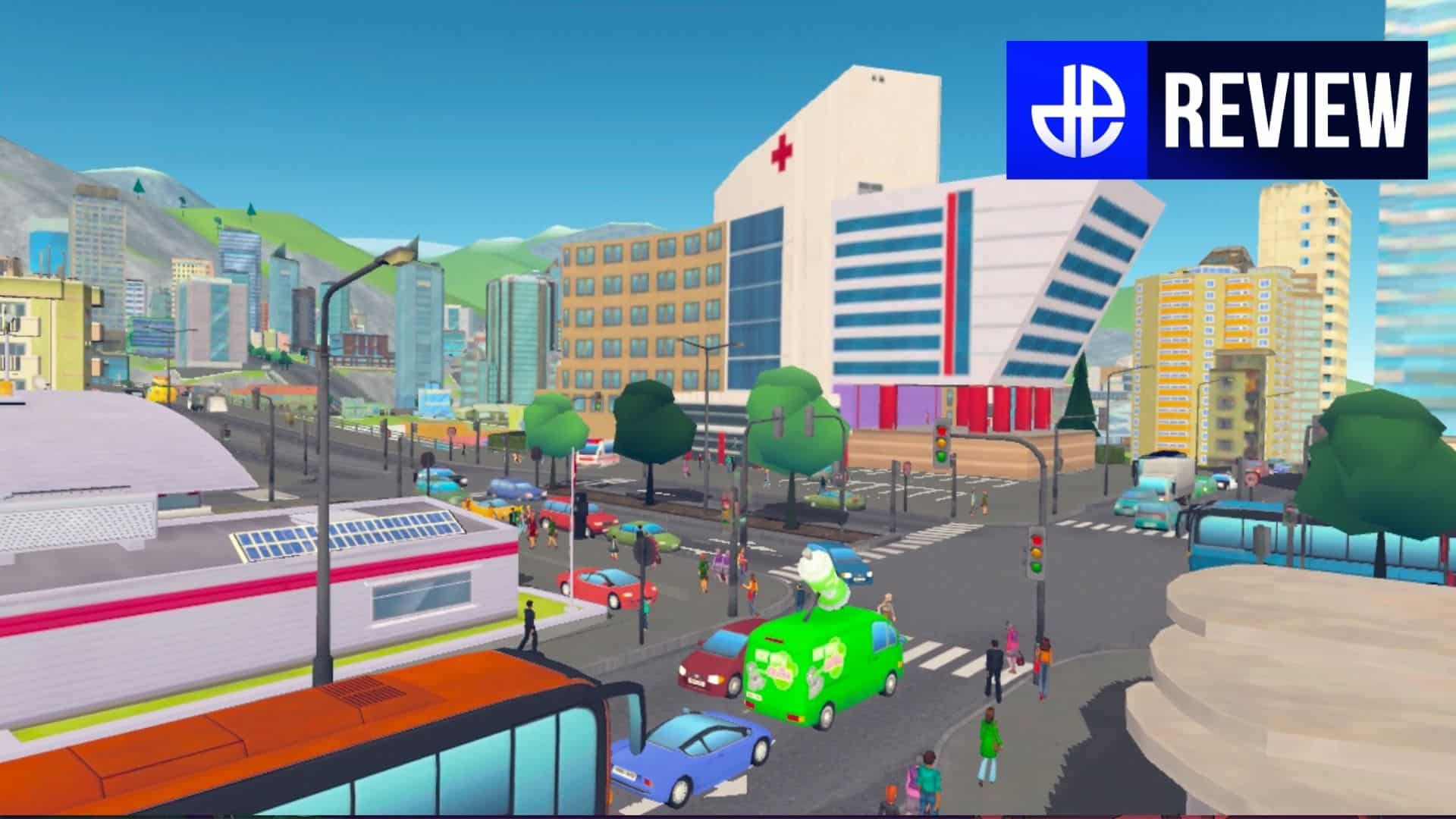 Cities VR traffic in front of a hospital