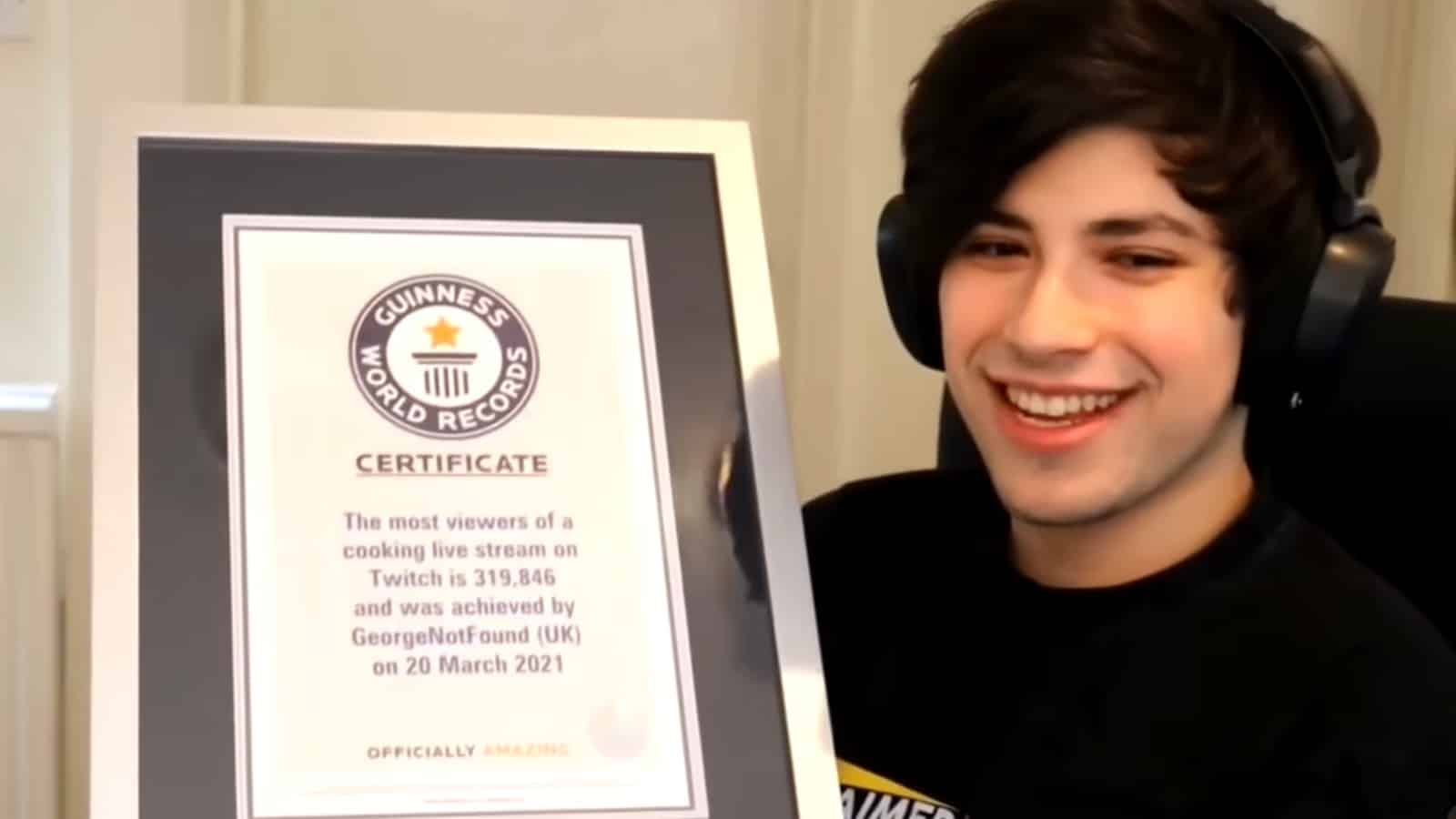 GeorgeNotFound holding World Record