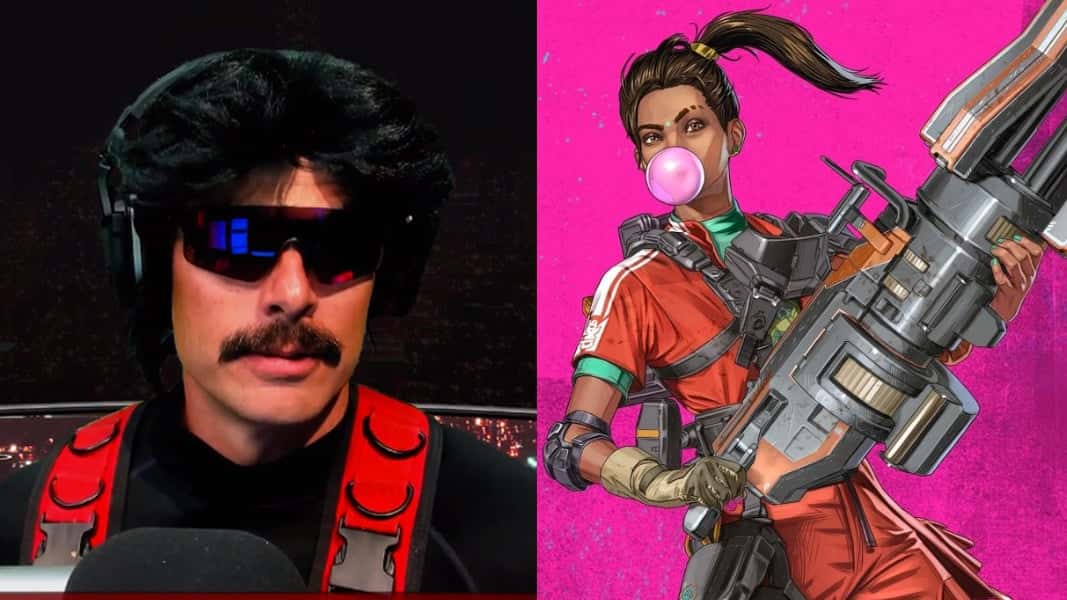 Dr Disrespect next to Rampart